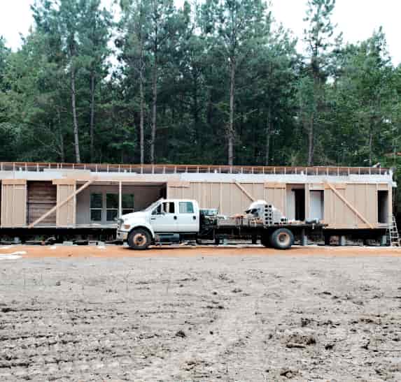 This photo is a new site set up of by Mobile Home Movers Mississippi